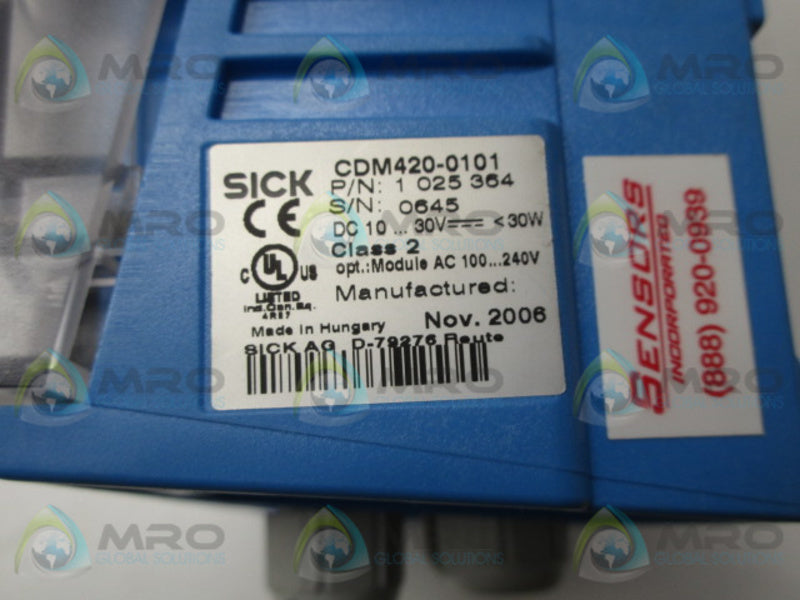 SICK CDM420-0101 CONNECTION MODULE  NSNP