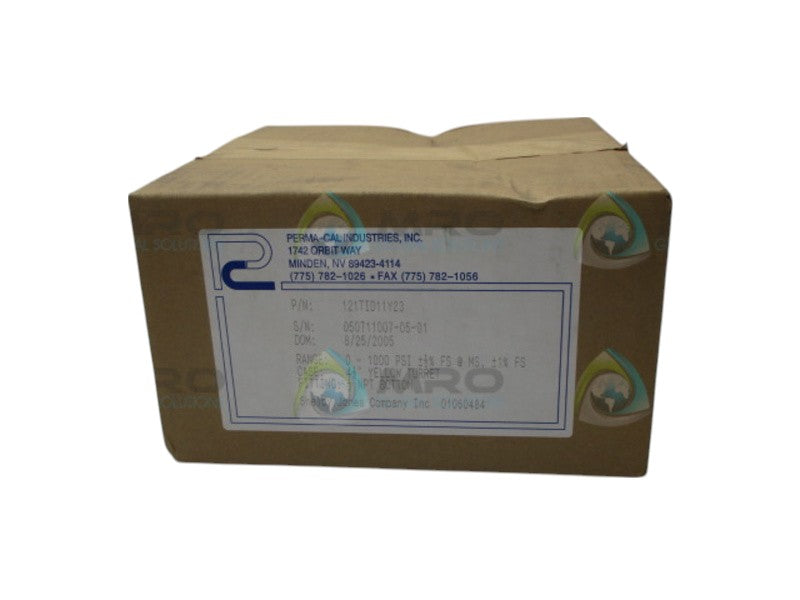 PERMA-CAL 121TID11Y23 PROCESS GAUGE 0-1000 PSI  NSFS
