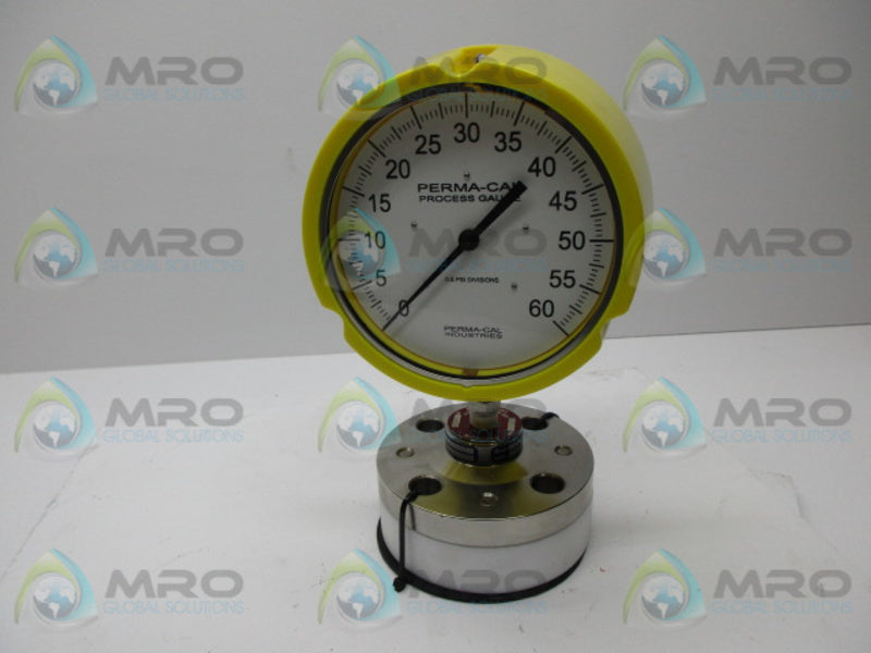 PERMA-CAL 121TID03Y21 PRESSURE GAUGE 0-60 PSI  NSMP