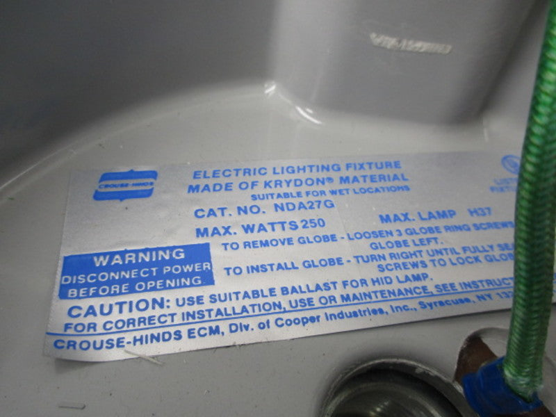 CROUSE HINDS NDA27G ELECTRIC LIGHTING FIXTURE AS PICTURE  UNMP