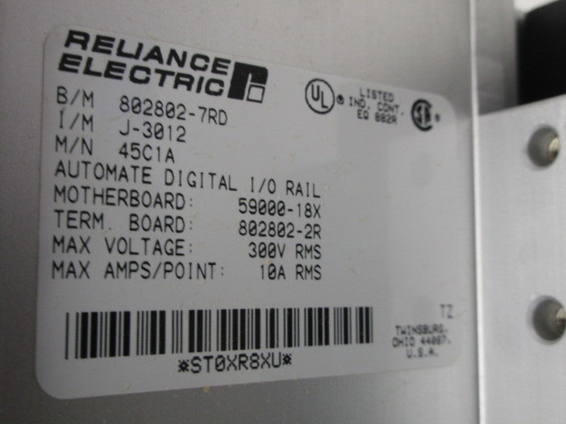 RELIANCE ELECTRIC 802802-7RD 45C1A  NSMP