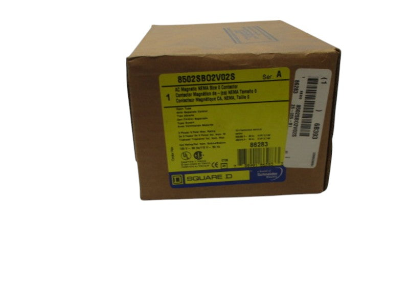 SQUARE D 8502SB02V02S NEMA 0 CONTACTOR  NSMP