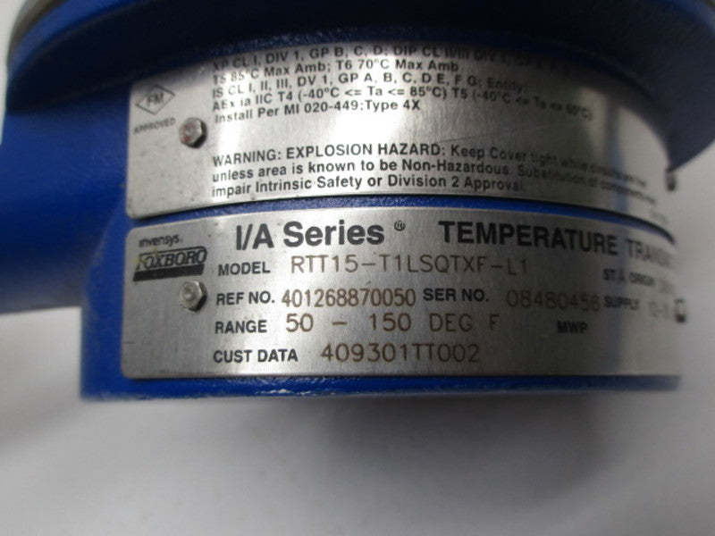 FOXBORO RTT15-T1LSQTXF-L1 TEMPERATURE TRANSMITTER  NSNP