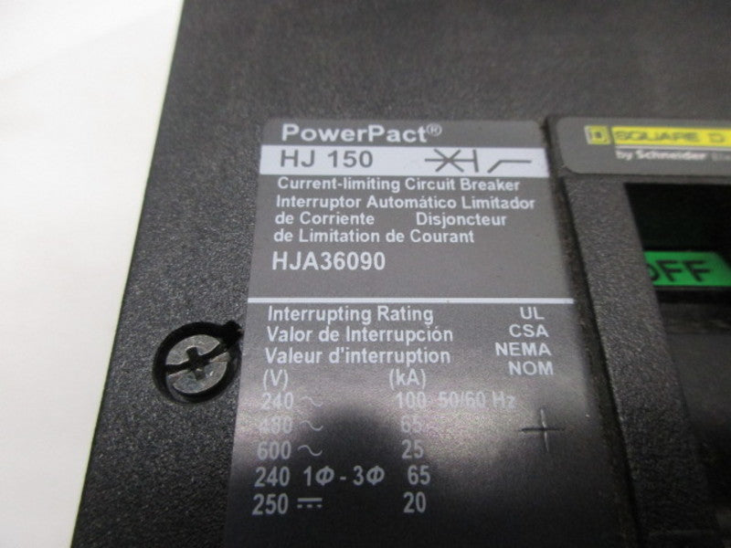 SQUARE D HJA36090 CIRCUIT BREAKER 90A  NSMP