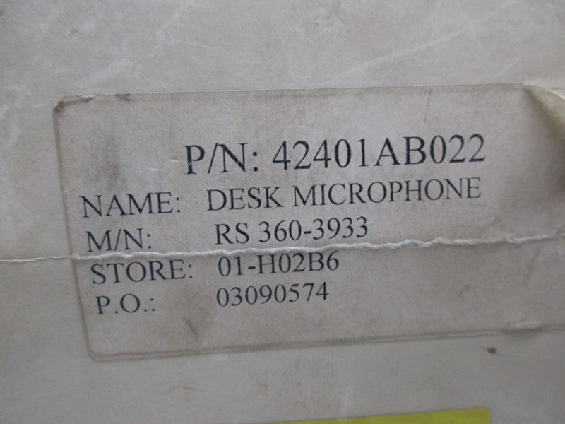 RS PRO 360-3933 42401AB022 DESK MICROPHONE  NSMP