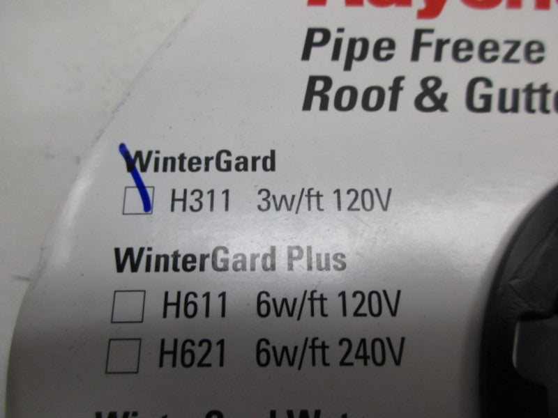 RAYCHEM H311 3W/FT 120V DE-ICEING CABLES  NSMP