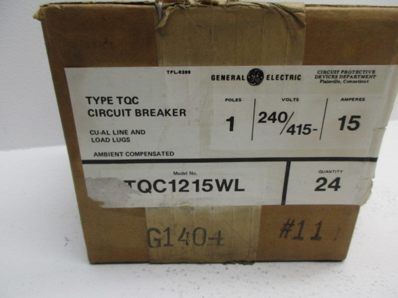 GENERAL ELECTRIC TQC1215WL CIRCUIT BREAKER 15A (PKG OF 24) * FACTORY SEALED *
