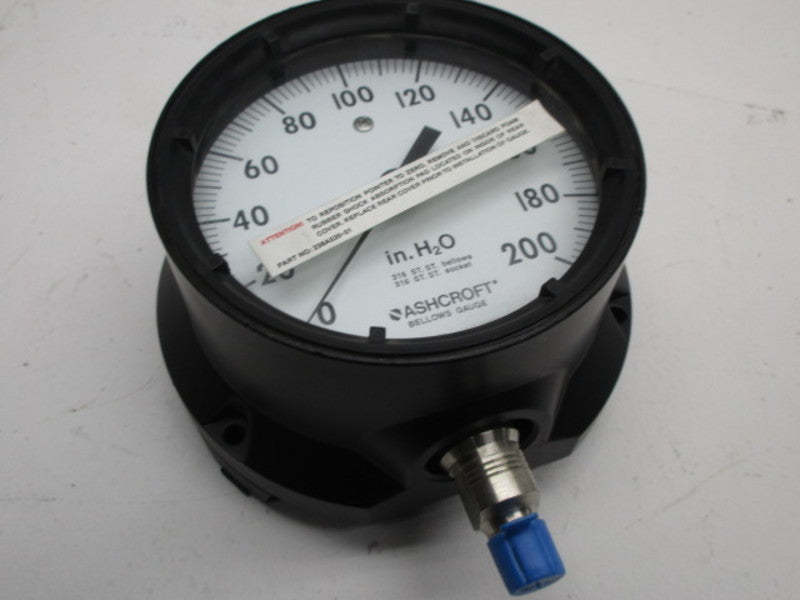 ASHCROFT 451189SS02L-200# DURAGUGE 0-200" WC  NSMP