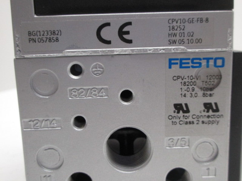FESTO CPV10-VI-10P-10-8A-FB-R-X-SC+ZU PNEUMATIC VALVE MANIFOLD  NSMP