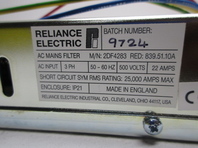 RELIANCE ELECTRIC 2DF4283 MAINS FILTER  NSMP