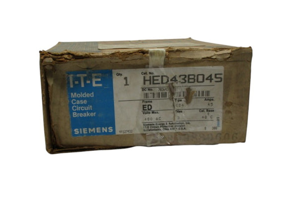 SIEMENS HED43B045 CIRCUIT BREAKER 45A  NSMP