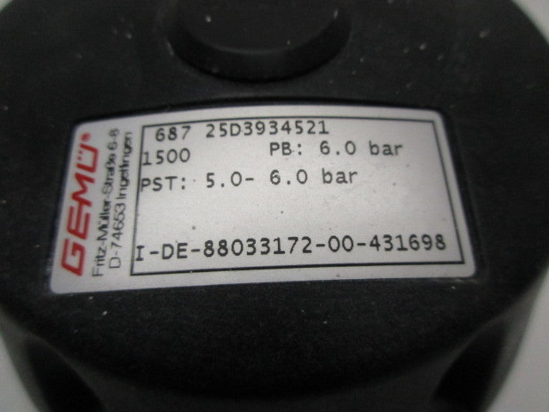 GEMU 68725D3934521 DIAPHRAM VALVE  NSNP