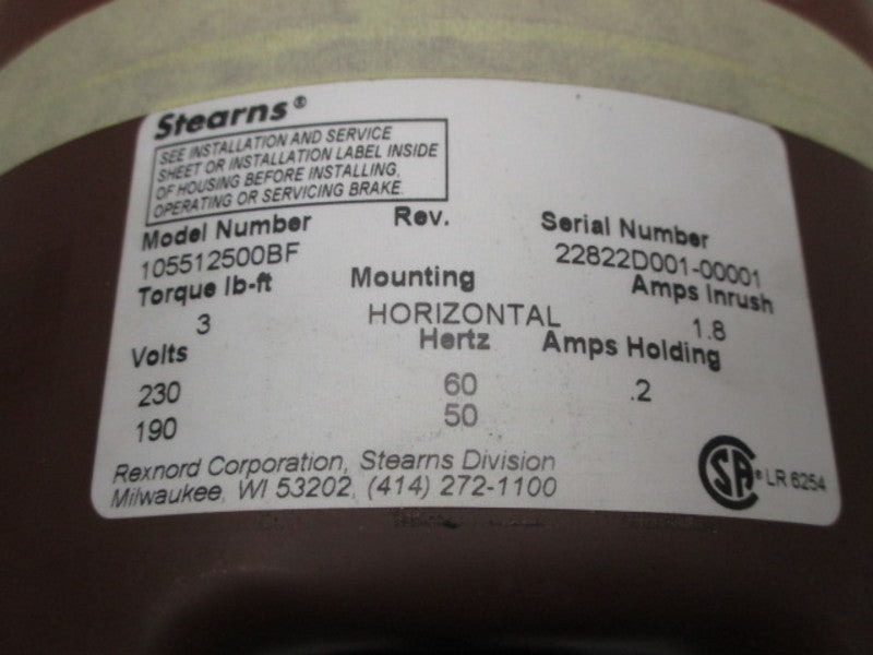 STEARNS 105512500BF BRAKE  NSMP