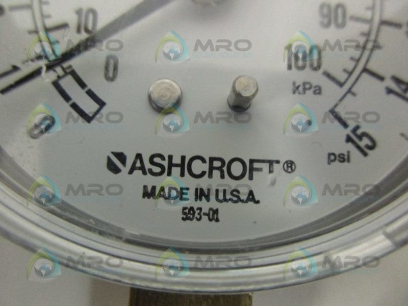 ASHCROFT 593-01 GAUGE 0-100 NSNP
