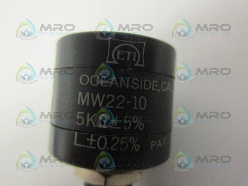 ETI MW22-10 POTENTIOMETER DIAL COMBAINATION NSNP