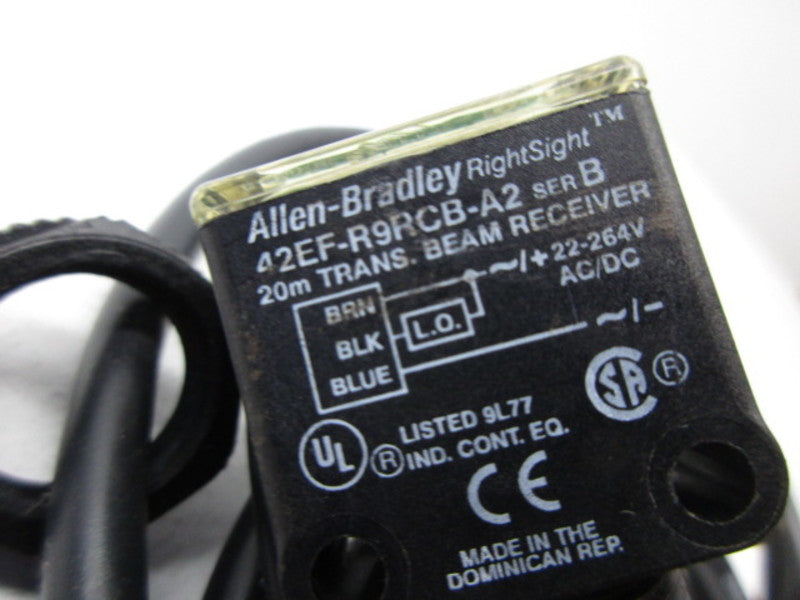 ALLEN BRADLEY 42EF-R9RCB-A2 SER. B  TRANSMITTED BEAM RECEIVER  UNMP