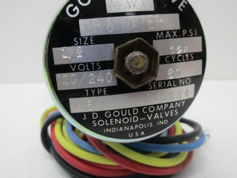 J.D GOULD M-3V-1/2-125PSI-120/240V SOLENOID VALVE  NSNP