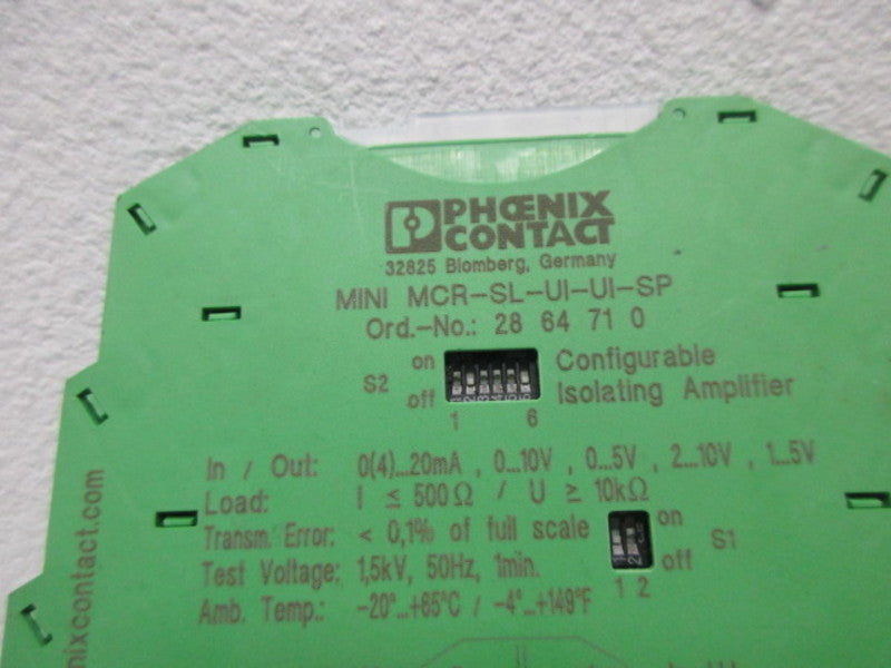 PHOENIX CONTACT MCR-SL-UI-UI-SP SINGNAL CONITIONER  NSNP