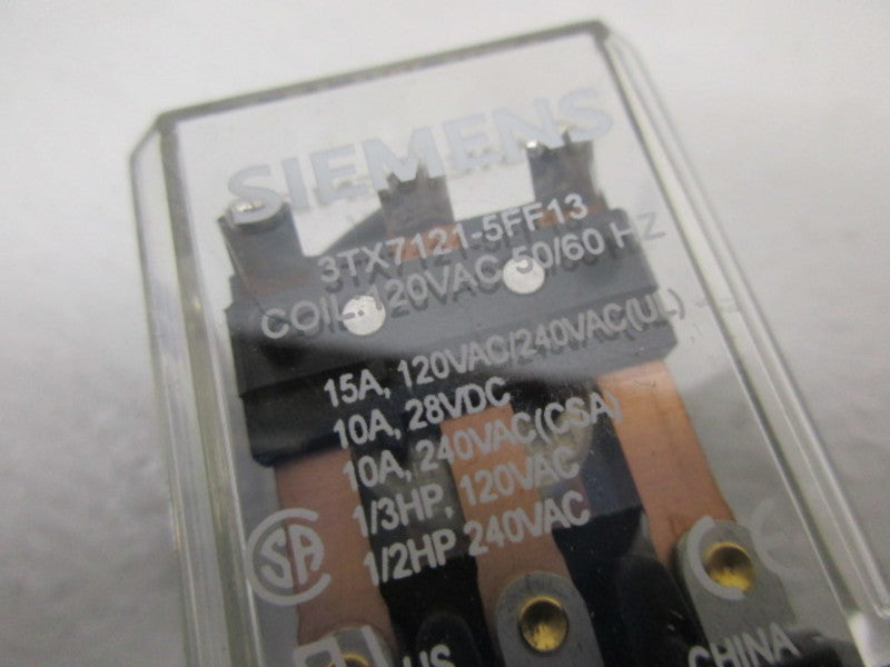 SIEMENS 3TX7121-5FF13 RELAY 120VAC  UNMP