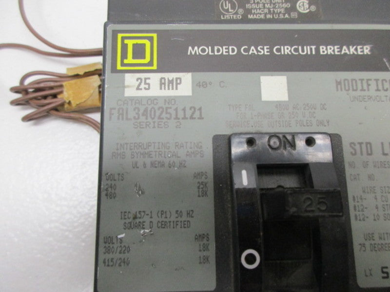 SQUARE D FAL340251121 CIRVUIT BREAKER (AS PICTURED)  UNMP