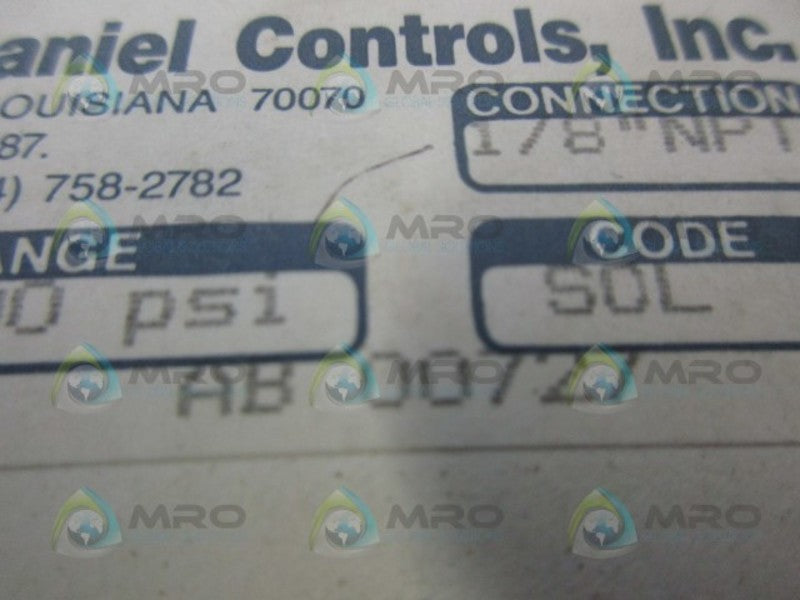MCDANIEL CONTROLS AB00727 0-100 PRESSURE GAUGE NSMP