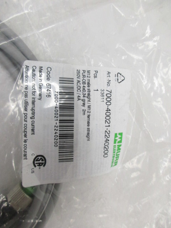 MURR ELEKTRONIK 7000-40021-2240200 MALE CABLE  NSMP