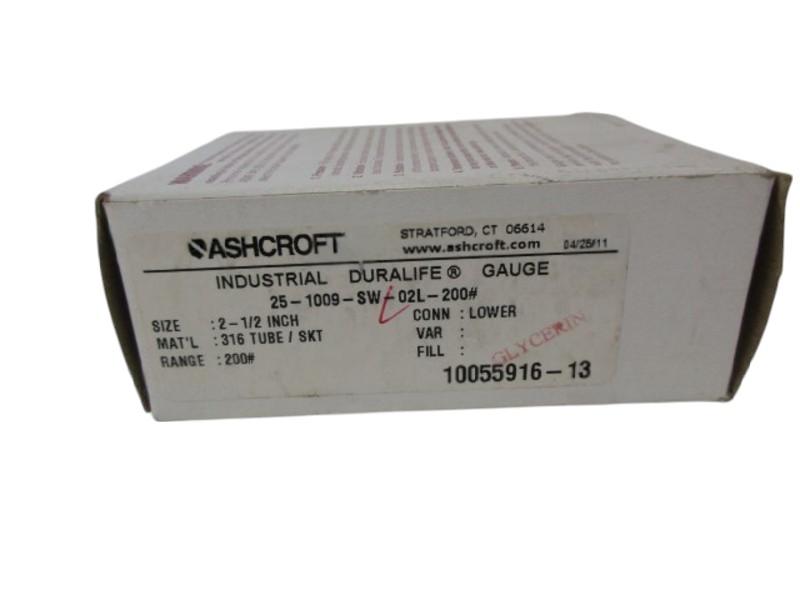 ASHCROFT 251009SW02L-200# PRESSURE GAUGE NSMP