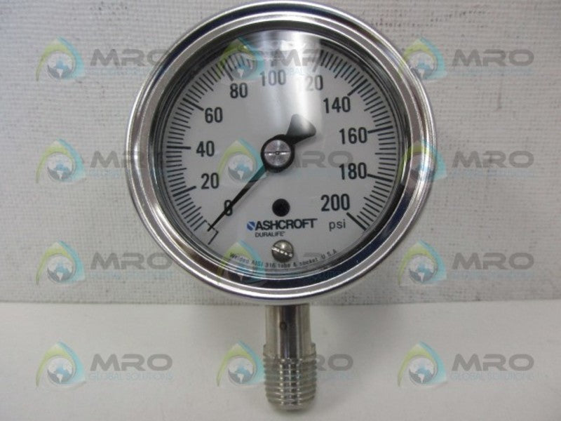 ASHCROFT 251009SW02L-200# PRESSURE GAUGE NSMP
