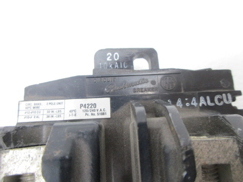 PUSHMATIC P4220 CIRCUIT BREAKER (AS PICTURED)  UNMP