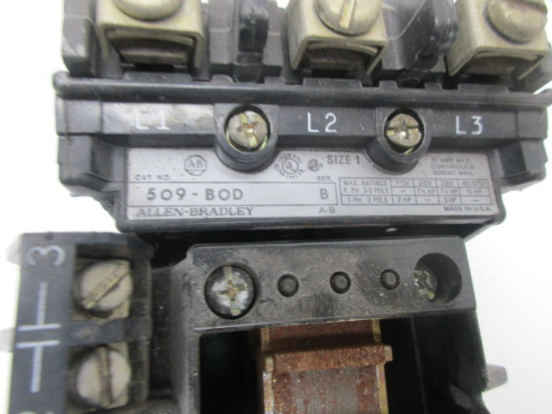 INDUSTRIAL SPARE PART 509-B0D SER.B MOTOR STATER (AS PICTURED)  UNMP