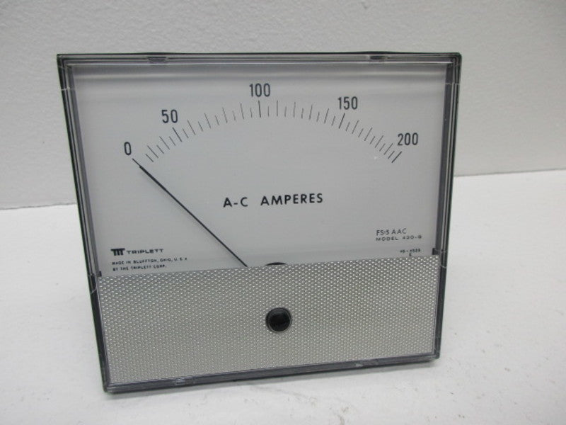 TRIPLETT 53-1534 PANEL METER 0-200 AC AMPERES NSMP