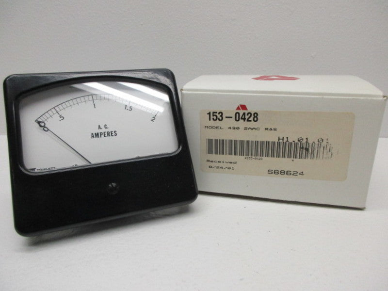 TRIPLETT 430 2AAC PANEL METER 0-2 AC AMPERES  NSMP