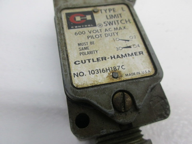 CUTLER HAMMER 10316H187C LIMIT SWITCH (AS PICTURED)  UNMP