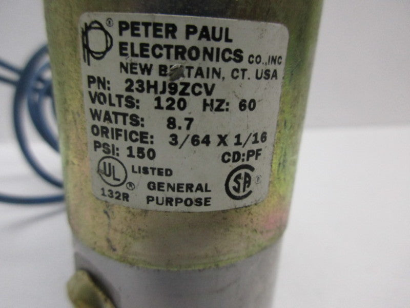 PETER PAUL 23HJ9ZCV SOLENIOD VALVE  UNMP