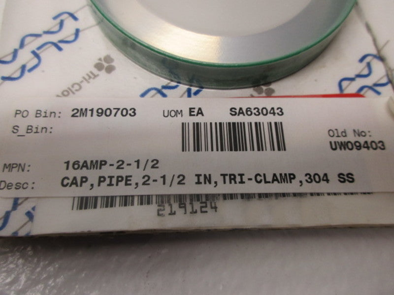 TRI-CLOVER 16AMP-2-1/2 ADAPTER  ORIGINAL PACKAGE
