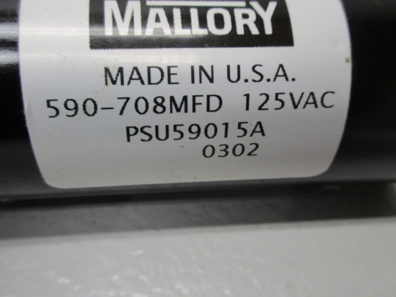 MALLORY PSU59015A CAPACITOR 590-708MFD  UNMP