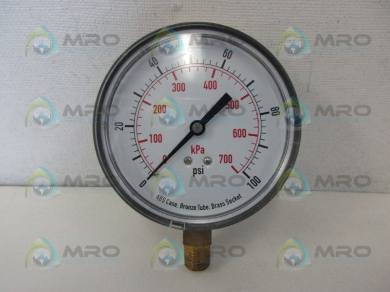 GRAINGER 4FLX8A 0-100 PRESSURE GUAGE NSMP