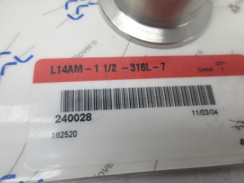 TRI-CLOVER L14AM-11/2-316L-7 WELD FERRULE CLAMP  NSMP