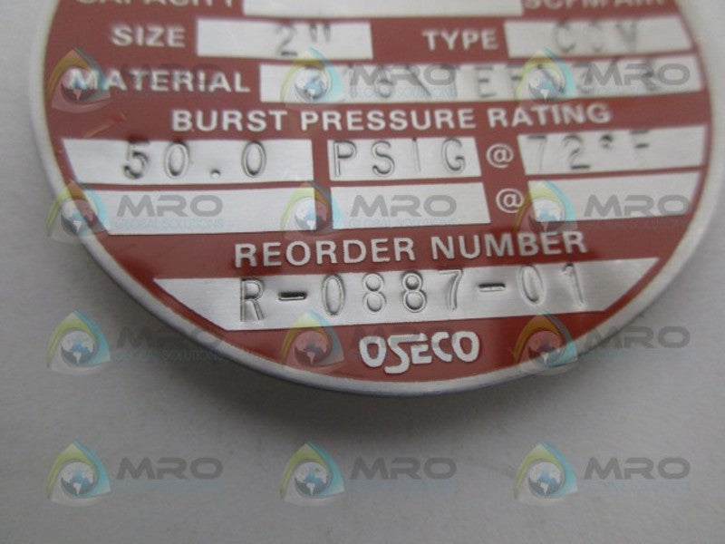 OSECO R-0887-01 BUCKLING RUPTURE DISC NSNP