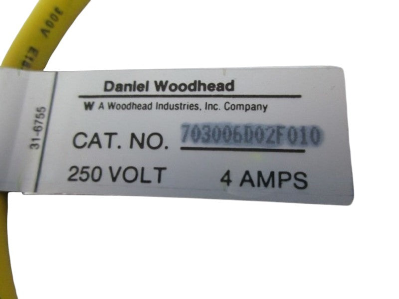 DANIEL WOODHEAD 703006D02F010 MICRO-CHANGE CORDSET 3POLE NSNP