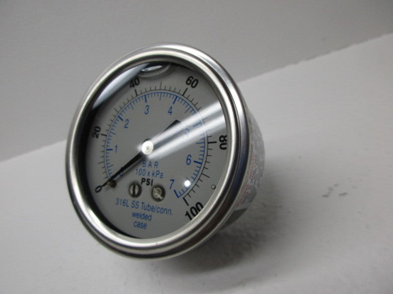 PIC 302DFW-254E PRESSURE GAUGE 0-100  NSMP