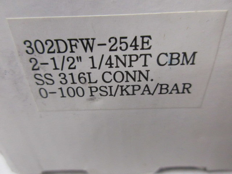 PIC 302DFW-254E PRESSURE GAUGE 0-100  NSMP