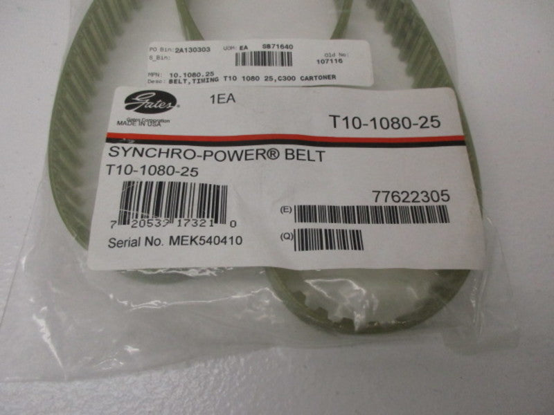 GATES T10-1080-25 SYNCHRO POWER BELT  NSNP IN FACTROY BAG