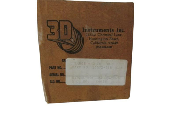 3D INSTRUMENTS 25572-21B11CPB VACUUM GAUGE NSMP