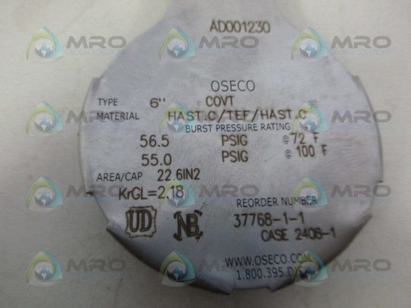 OSECO 37768-1 RUPTURE DISC NSMP