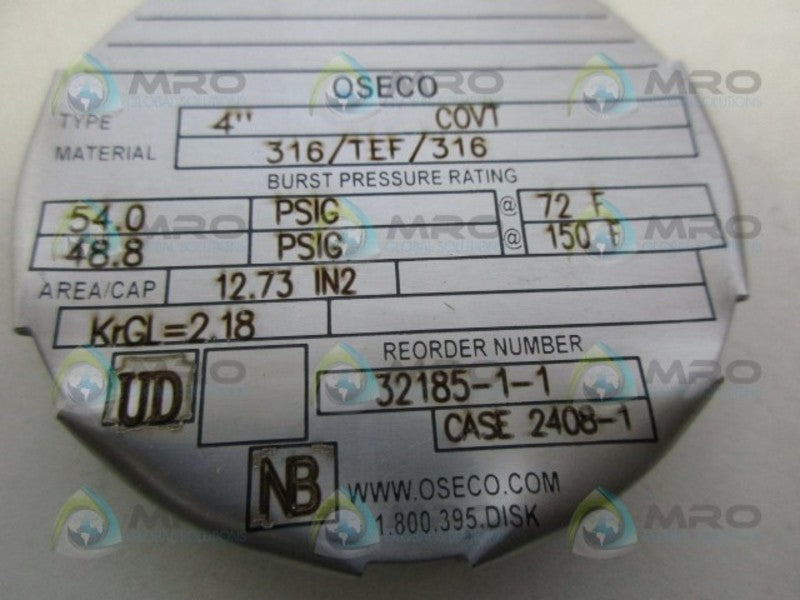 OSECO 32185-1-1 RUPTURE DISC NSMP