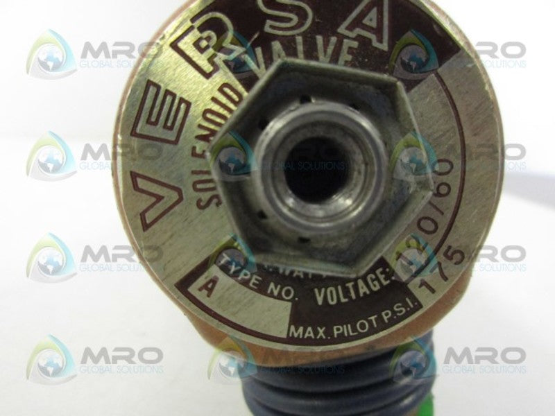 VERSA VXX-5304 SOLENOID VALVE (AS PICTURED) UNMP
