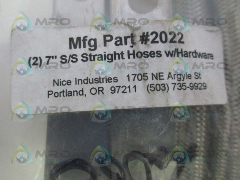NICE INDUSTRIES 2022 S/S STRAIGHT HOSES W/HARDWARE NSMP