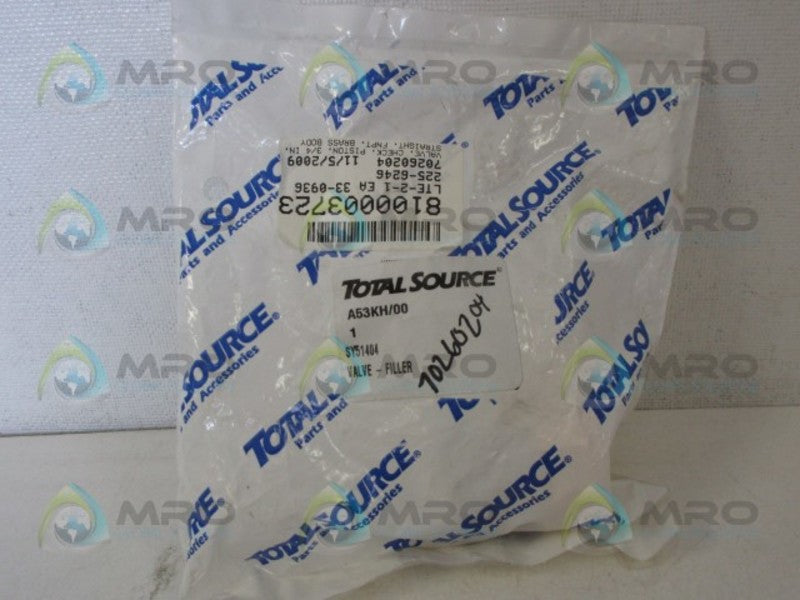 TOTAL SOURCE SY51404 VALVE FILLER NSMP