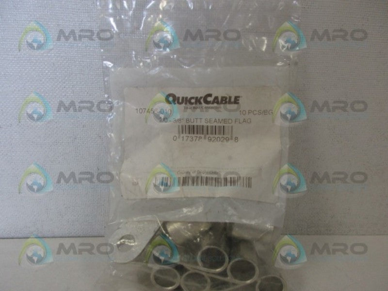 QUICK CABLE 107456010 (PKG OF 10)BUTT SEAMED FLAG NSMP